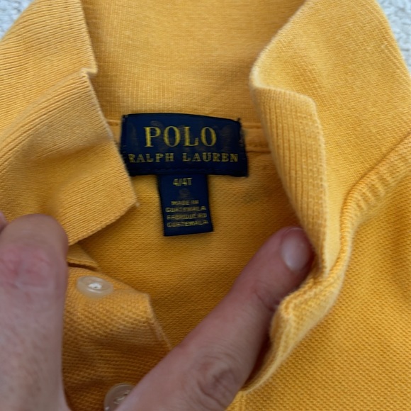 Polo Ralph Lauren boy, size 4/4T mustard yellow polo - Picture 3 of 5